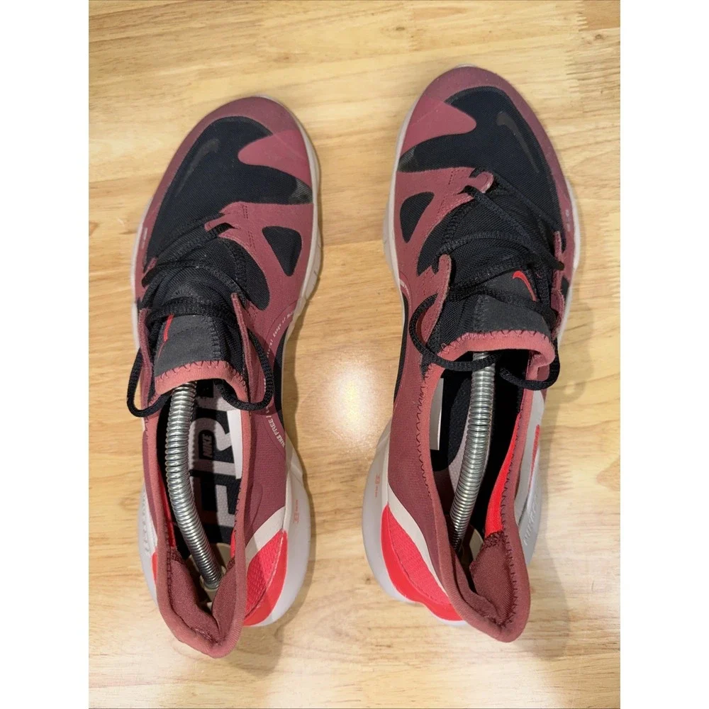 Nike Free RN 5.0 AQ1289-600 Running Shoes White Red Shoes Sneakers Men's 11 GUC